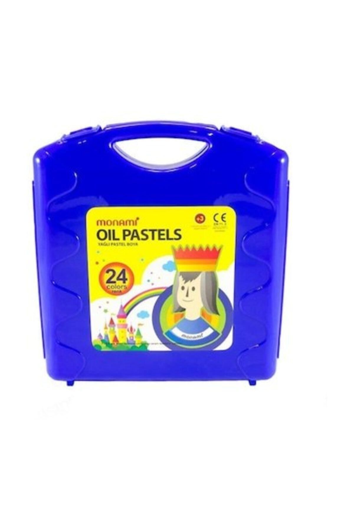 Monami Oil Pastels Yağlı Boya 24 Renk Mavi Kutu