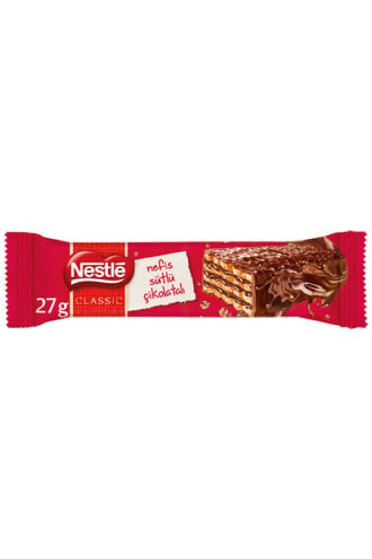 Nestle Nestlé Classic Sütlü Çikolatalı Çıtır Gofret 27 gr ( 12 ADET )