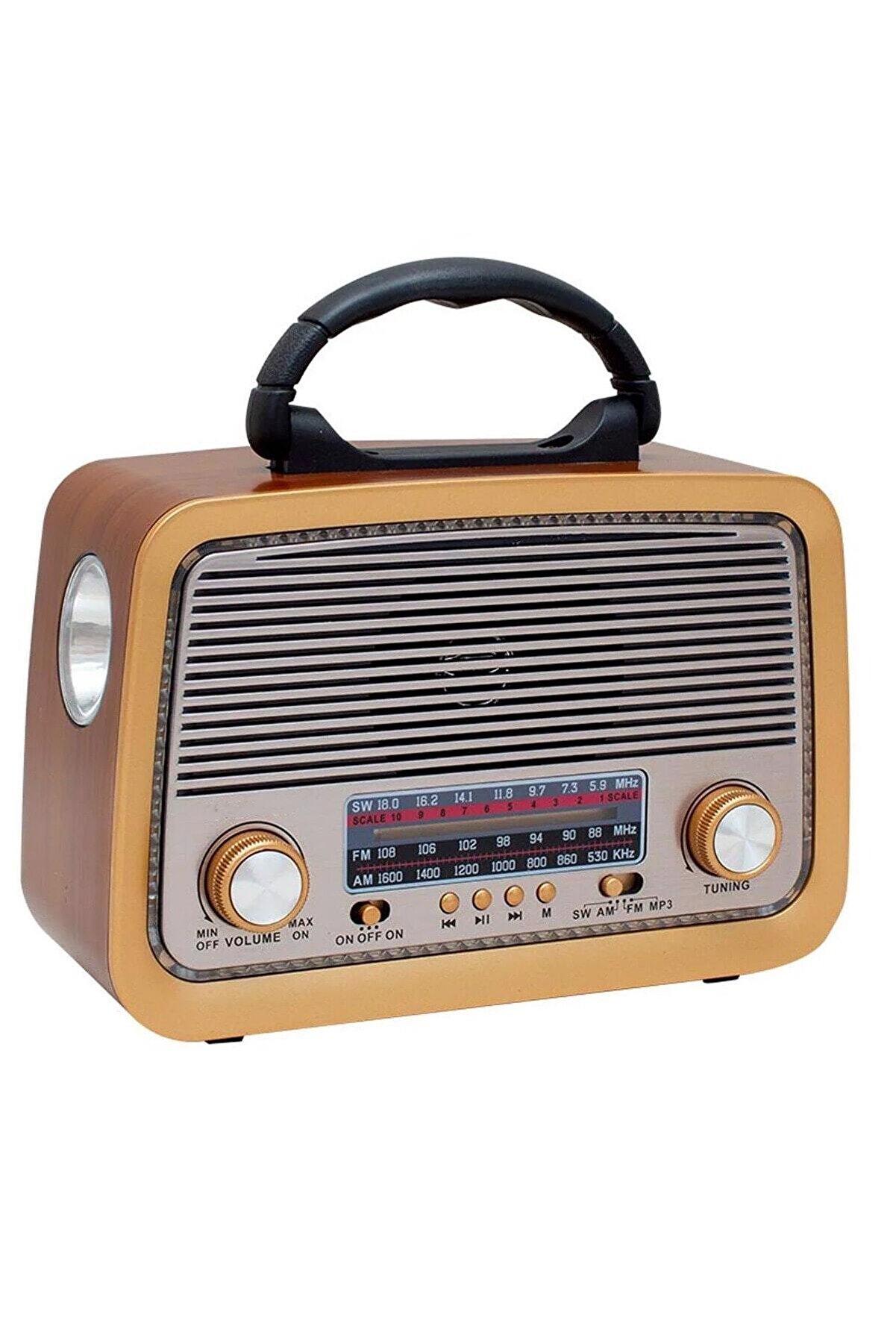 NOSTALJİ TİCARET 301 Eskitme Nostalji Tasarımlı Bluetoothlu Nostalji Radyo Fm-sd Kart-aux