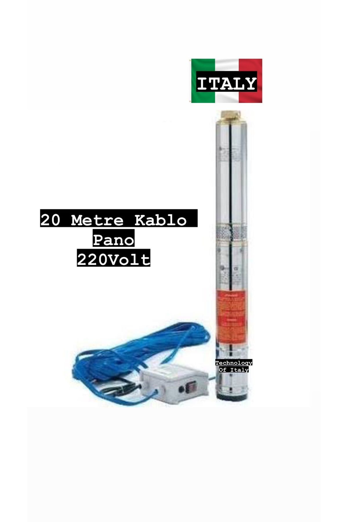 Uğur Italyan Teknoloji 0.5 Hp 6 Kademe Dalgıç Pompa 20 Mt Kablo Ve Panolu 220v
