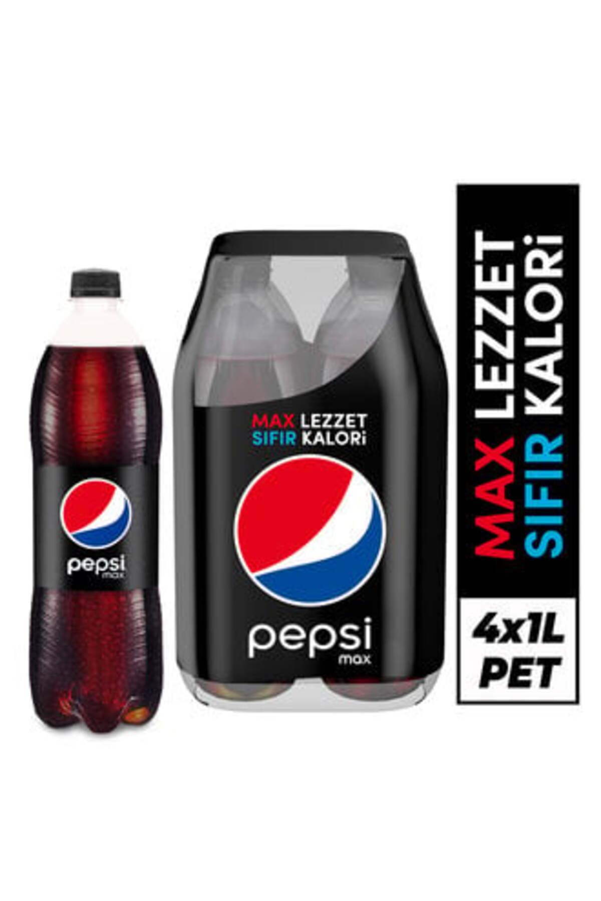 Pepsi Max Şekersiz Kola Pet 4x1 L ( 1 ADET )