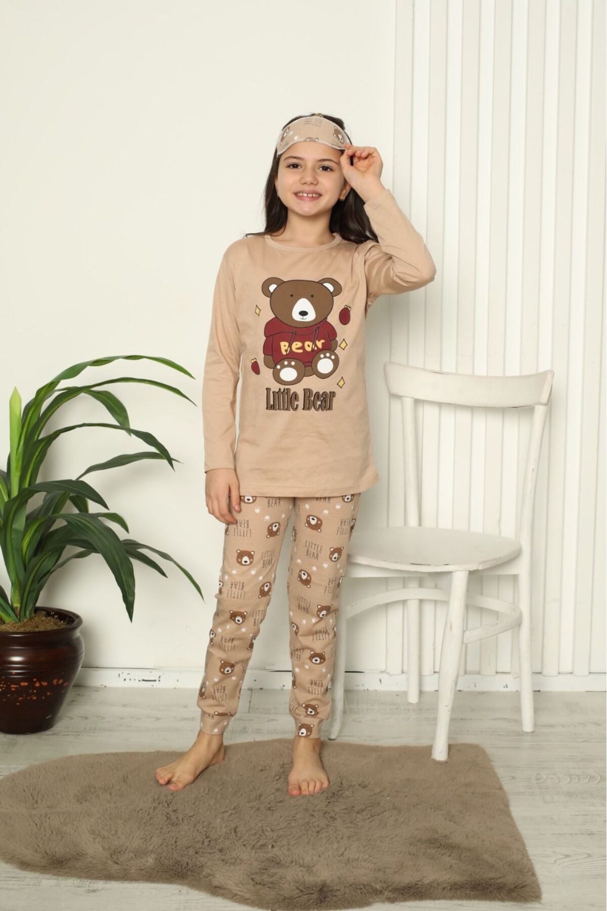 Minimoon Kız Çocuk Pijama Takımı Uyku Bantlı