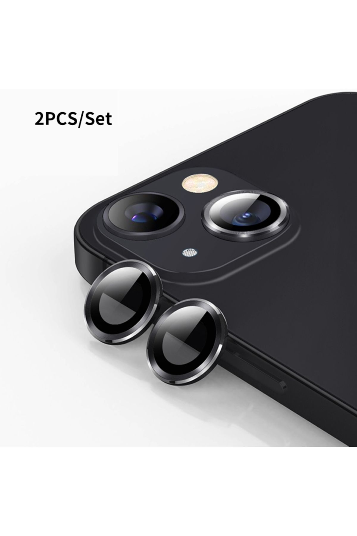 Fibaks Apple Iphone 15 & Iphone 15 Plus Kamera Koruma Renkli Lens Koruyucu Temperli Cam Koruma