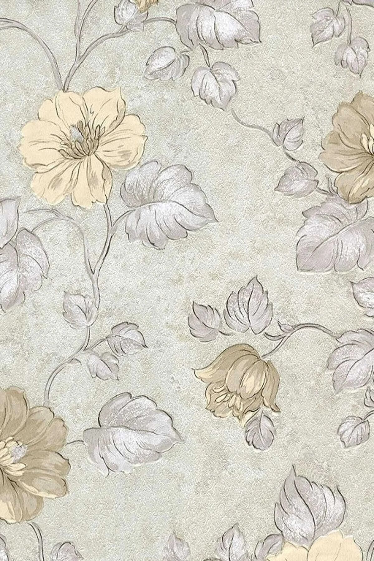 Esmeralda 5630 Geniş Çiçek Desen Duvar Kağıdı (5,33 M²)