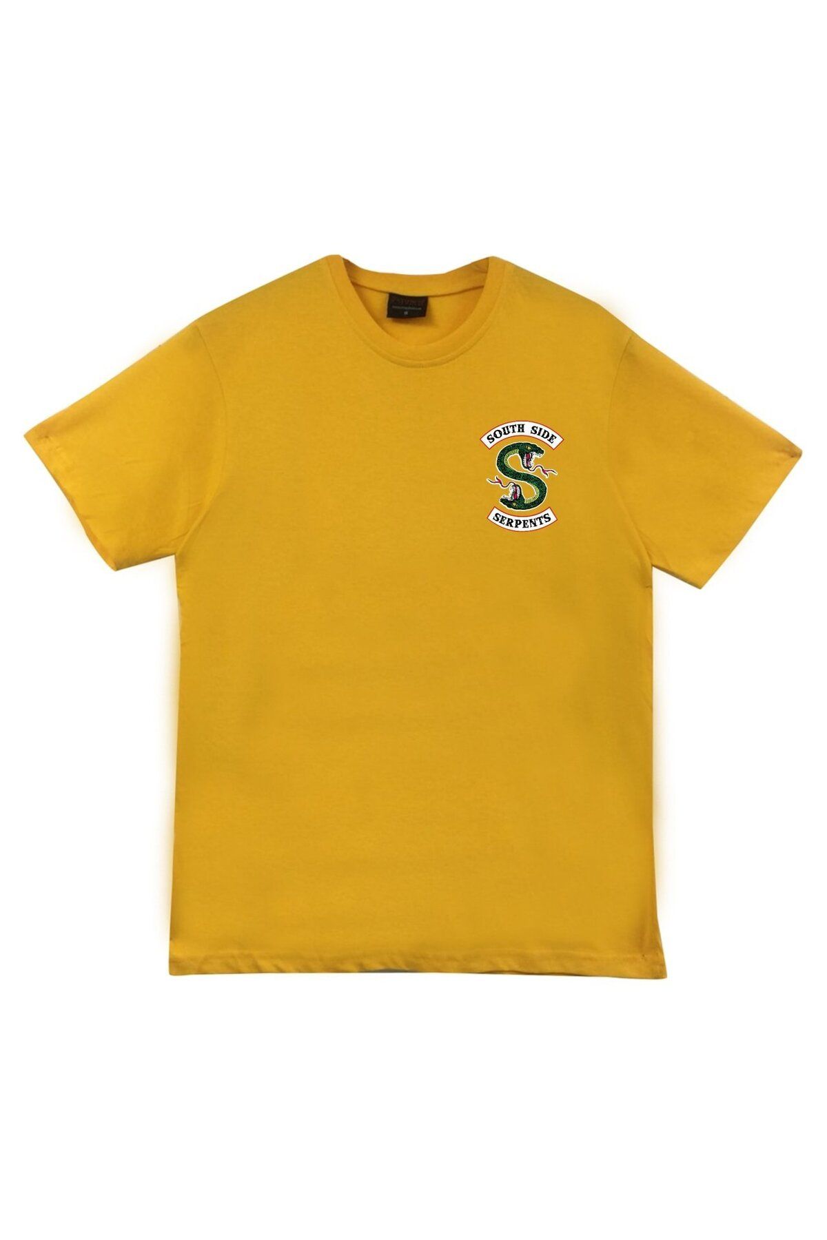 fame-stoned Unisex Sarı Riverdale Southside Serpents Baskılı T-shirt