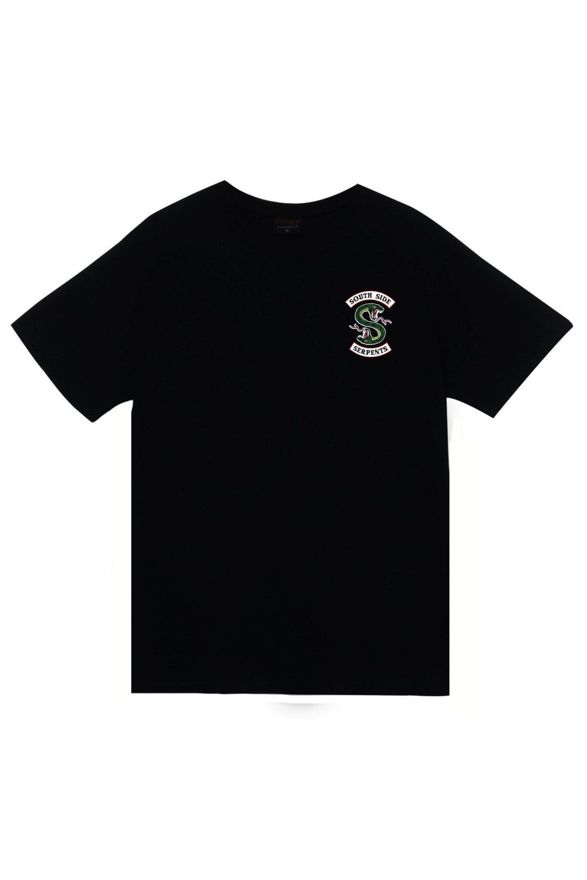 fame-stoned Unisex Siyah Riverdale Southside Serpents Baskılı T-shirt