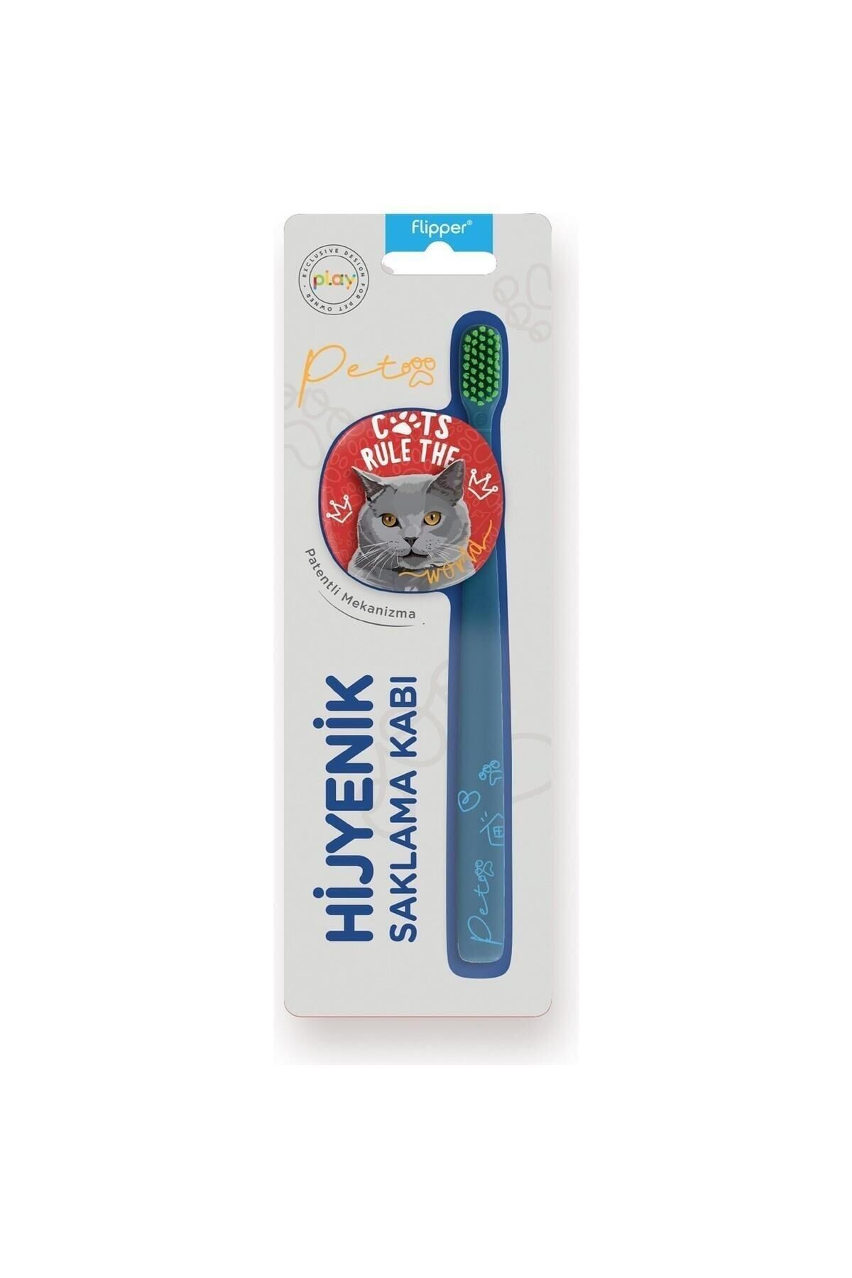 Flipper Pets Hijyenik Saklama Kabı Ve Yetişkin Diş Fırçası Seti British Kedi