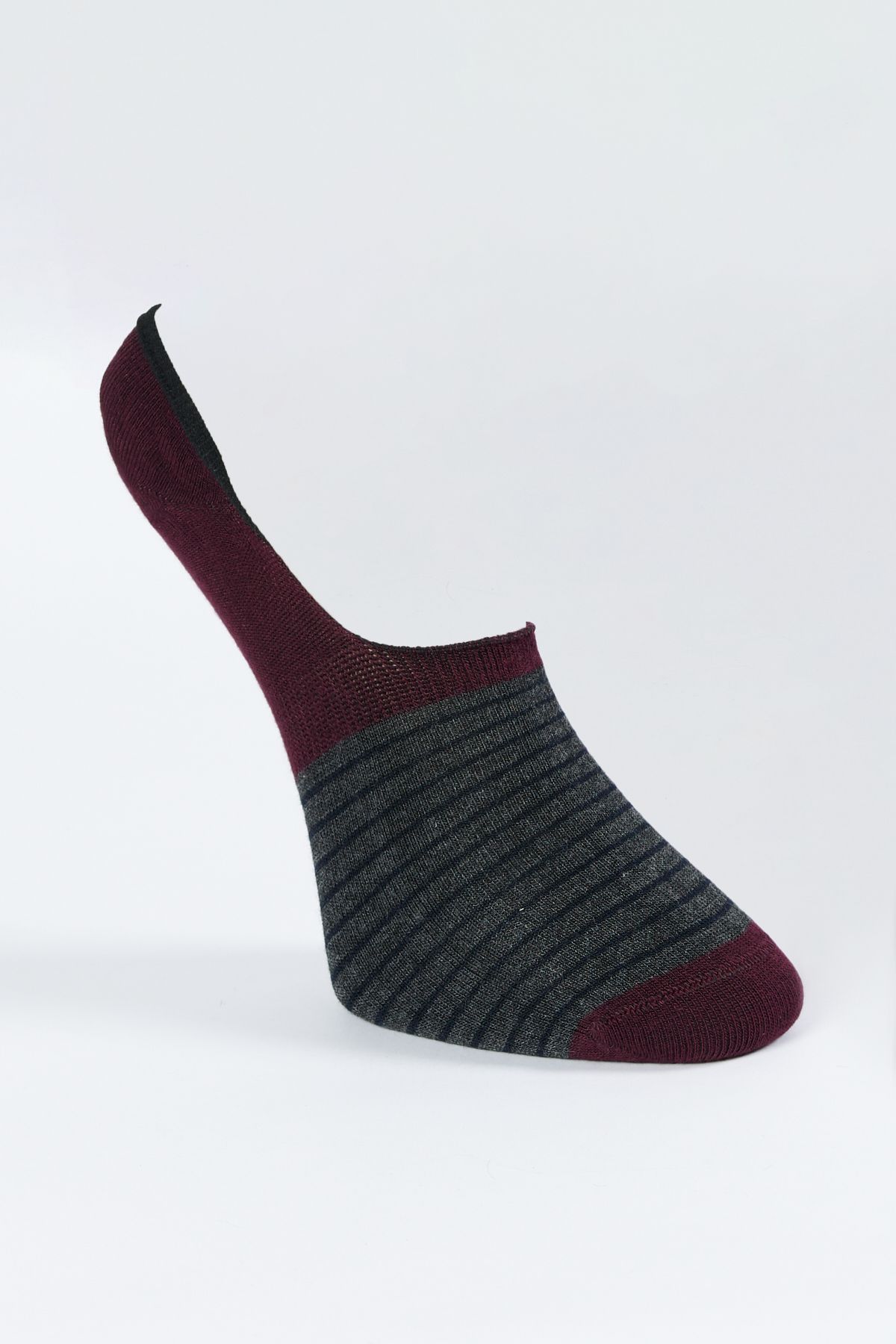 Altınyıldız Classics Erkek Antrasit-Bordo Desenli Tekli Babet Çorap