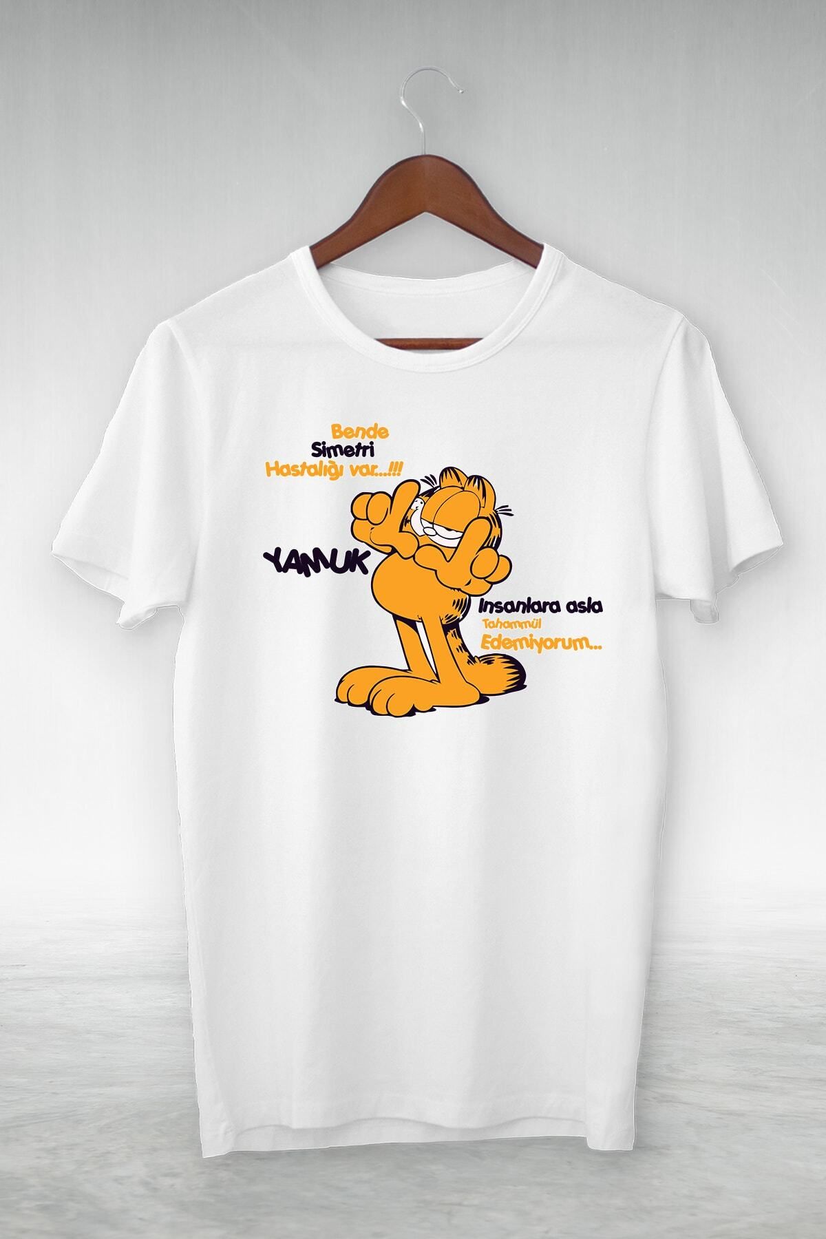 viptasarımtshirt Beyaz - Garfıeld Komik Yazılar Seri -2 - Vip Tasarım Tshirt