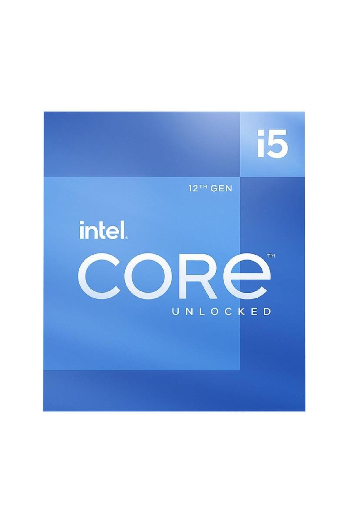 Intel CORE i5 12600K 20MB 10çekirdekli O/B UHD 1700p 125W Kutulu+Fansız