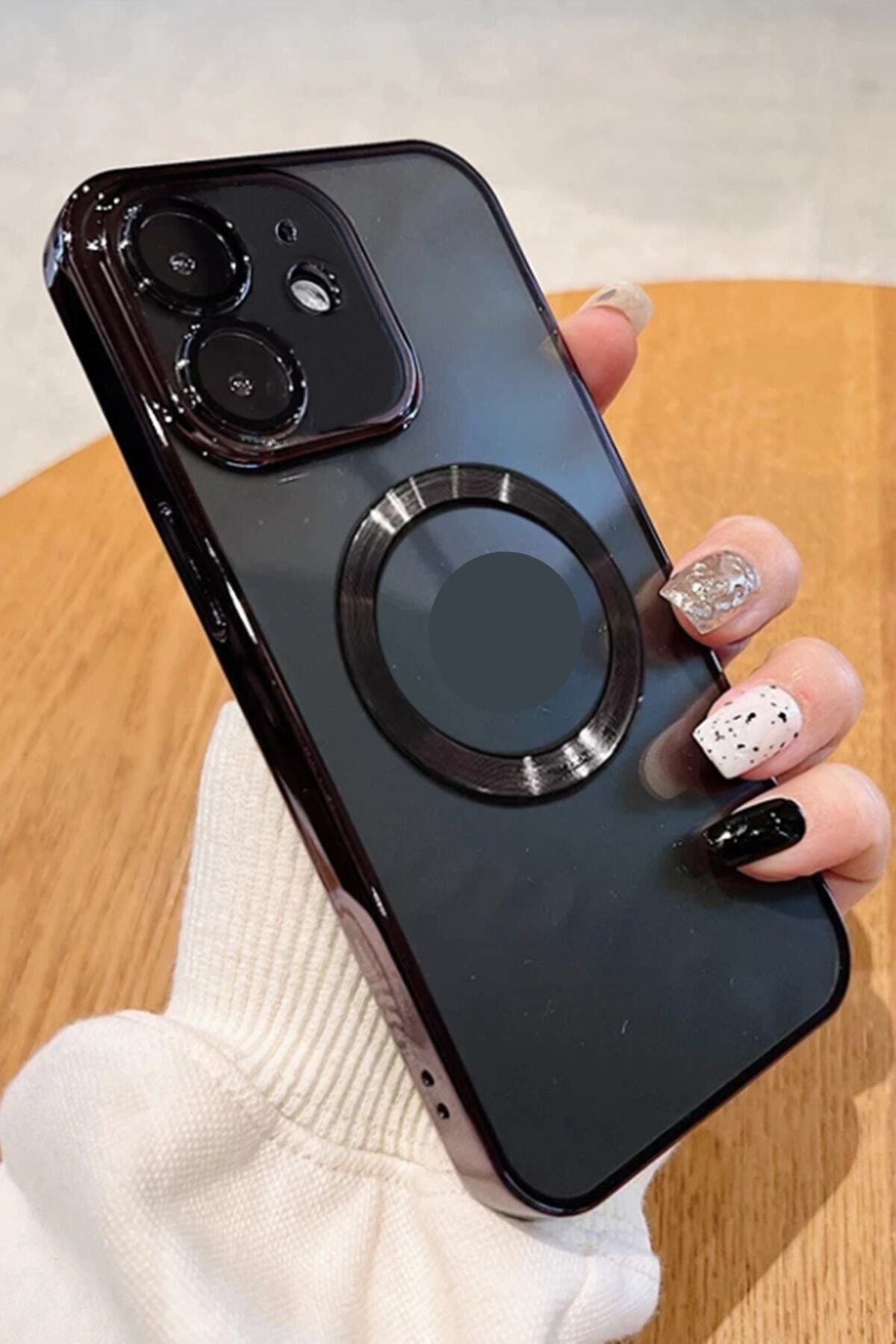 Ceponya Iphone 11 Kılıf Köşeleri Renkli Lüx Şeffaf Kamera Korumalı