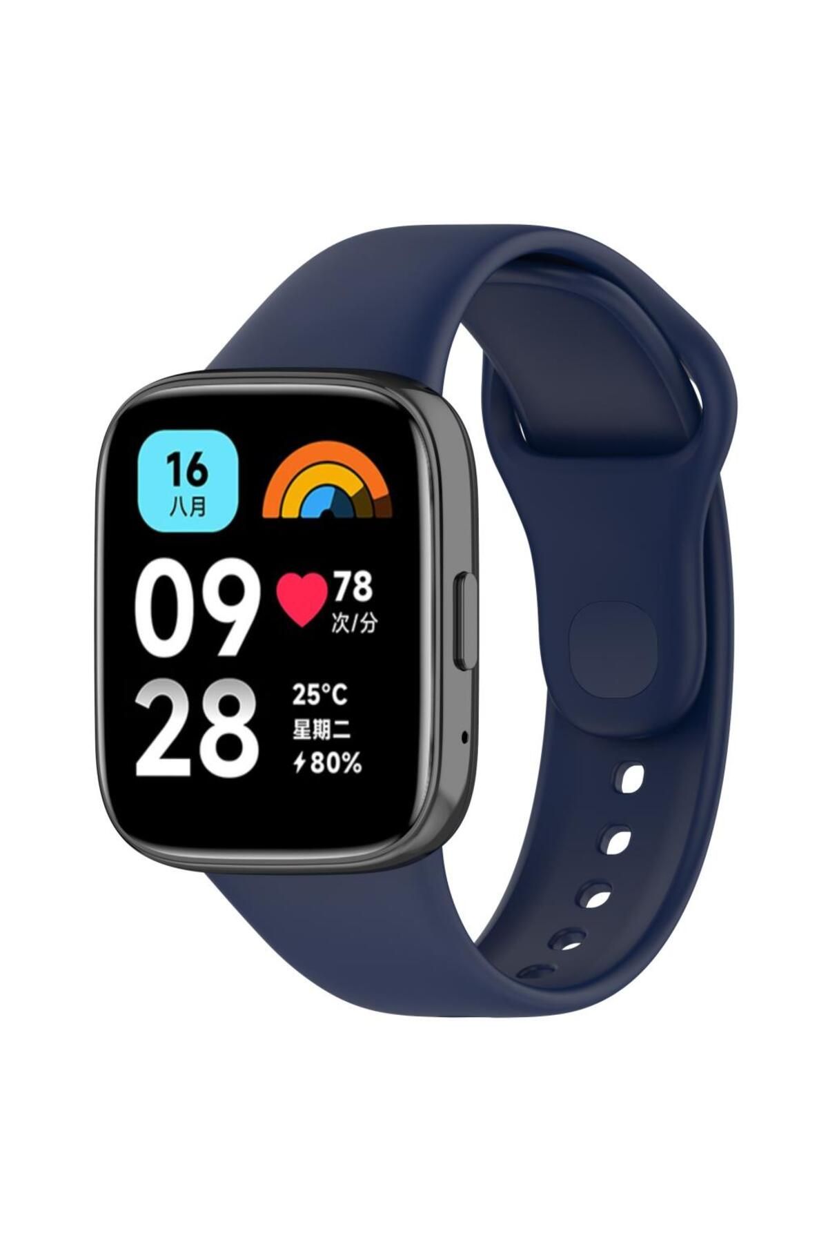 UnDePlus Xiaomi Redmi Watch 3 Active (DÜZ WATCH 3 DEĞİLDİR) Kordon Spor Silikon Kordon