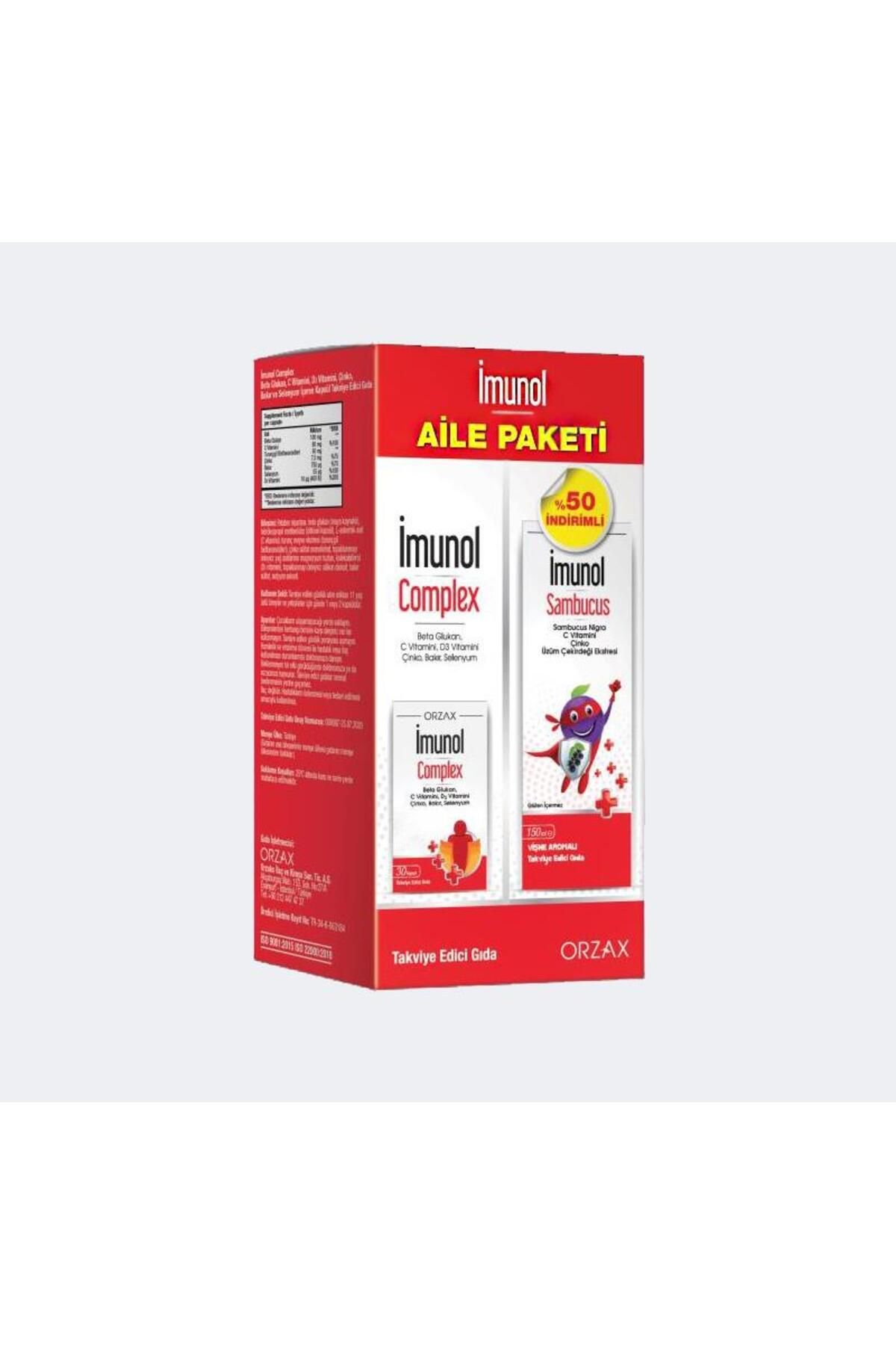 Orzax IMUNOL COMPLEX 30 KAPSUL + IMUNOL SAMBUCUS SURUP 150 ML