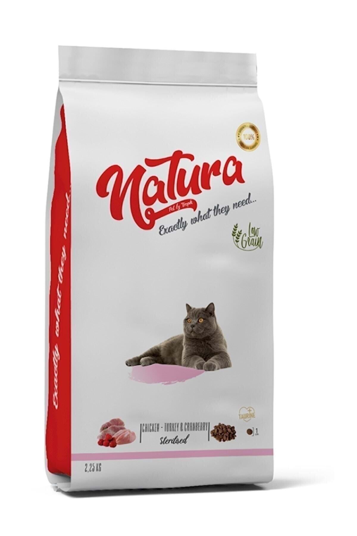 Natura Tavuklu Hindili Ve Yaban Mersinli Kısırlaştırılmış Kedi Maması 2,25kg