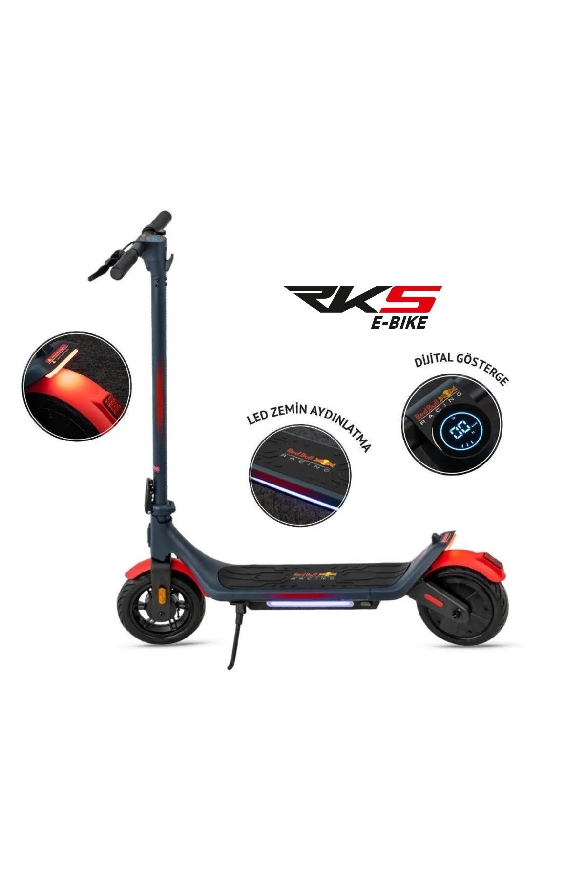 PERLOTUS Rks A6 Pro Redbull Led Farlı Elektrikli Scooter