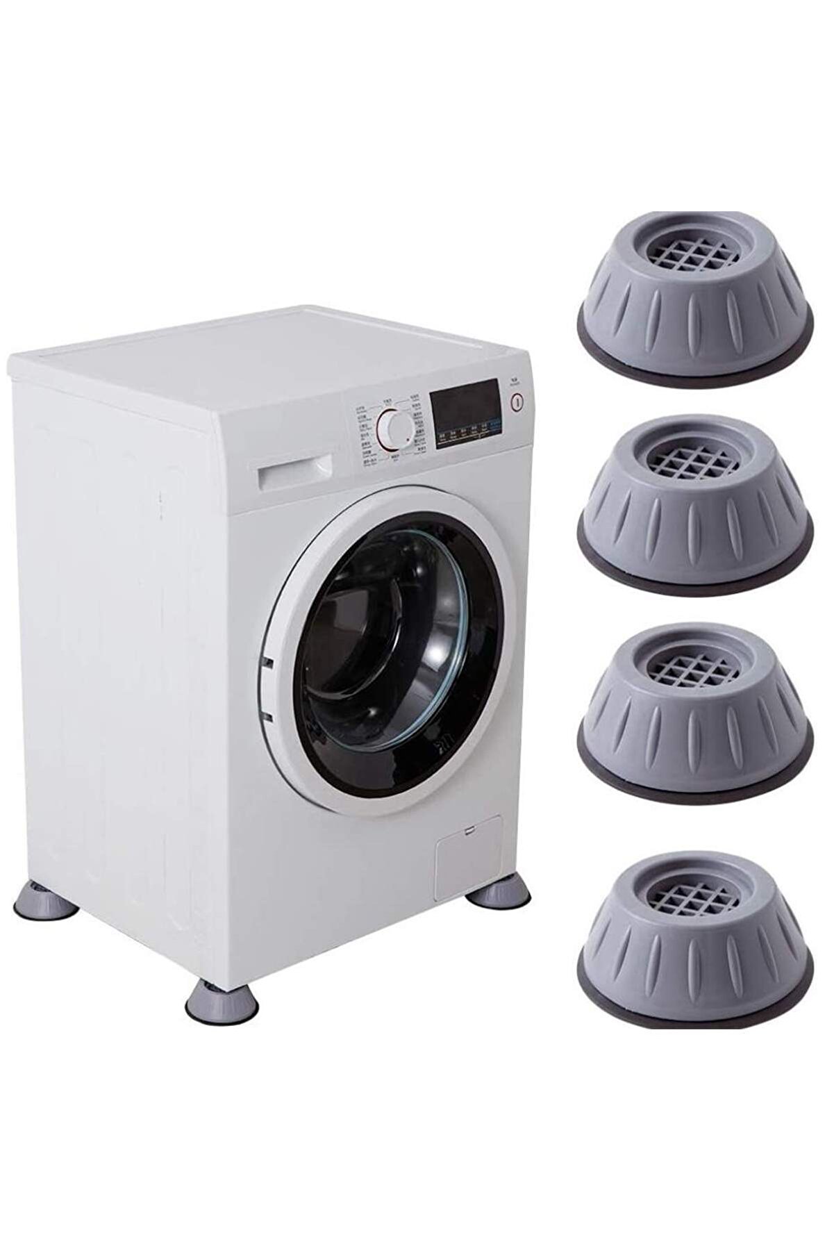 BUBY Çamaşır Makinesi Titreşim Önleyici Mobilya Yükseltici Kaydırmaz Vantuzlu Stoper Set 4 Adet