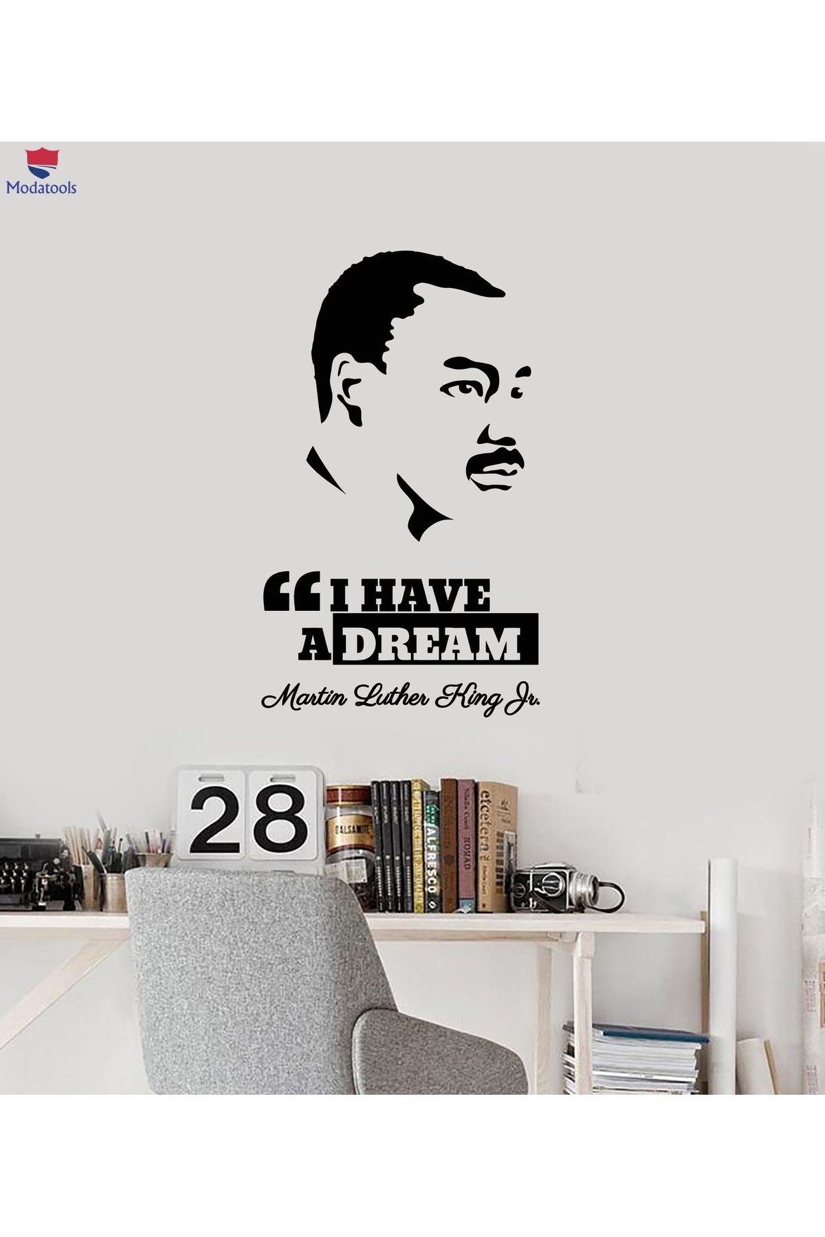 Modatools Oturma Odası, Ofis Dükkan Duvar Sticker Martin Luther King Jr. Yazı Söyleyen Alıntı Ev Iç Çıkartma