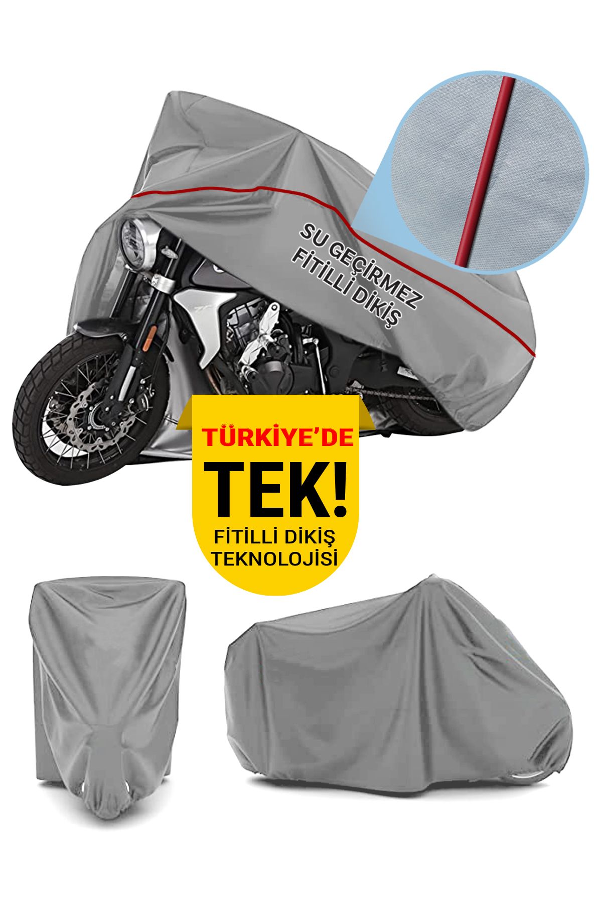 Wagell RKS Velloce 150 Uyumlu  Fitilli Motosiklet Brandası Çadır Örtü - Miflonlu