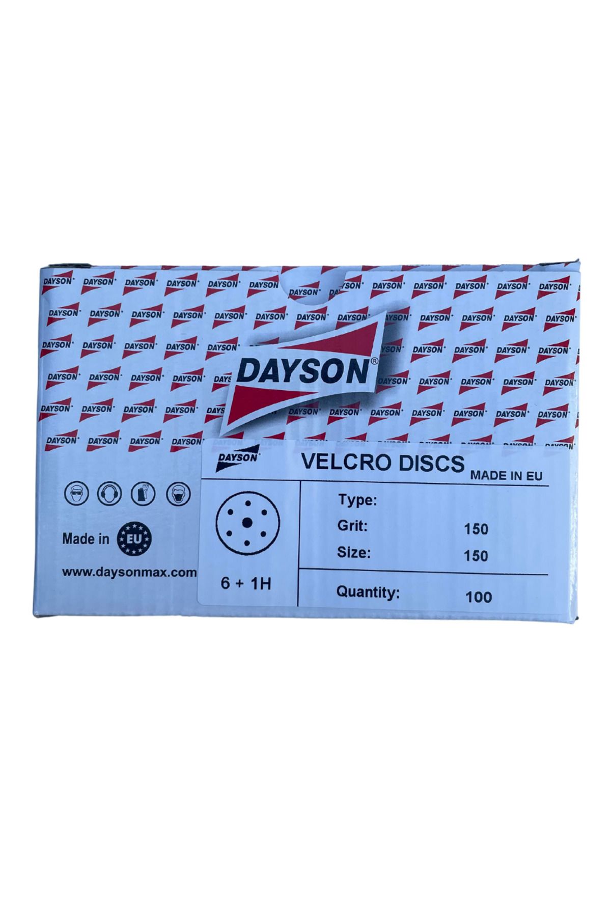 Dayson 150mm Disk Zımpara 7 Delikli 100 Adet No: 80 (1 Paket)