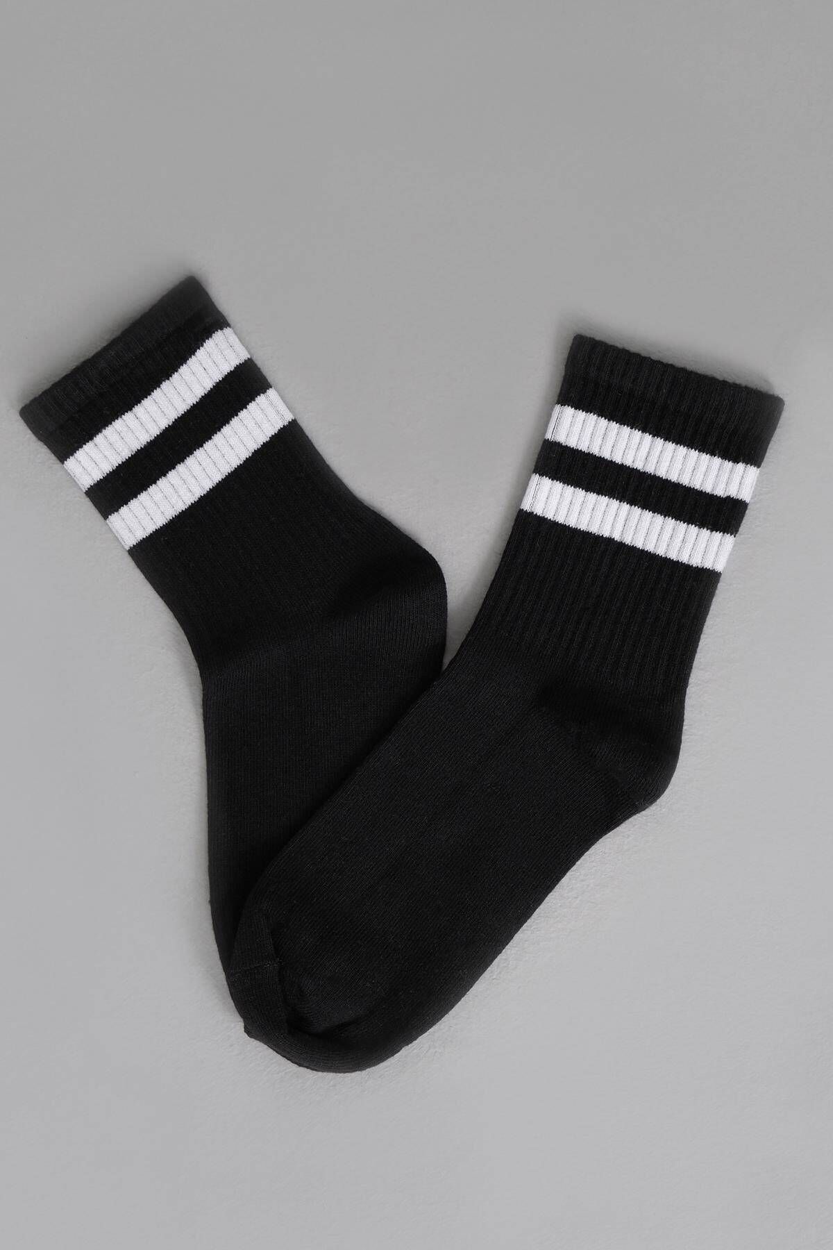 Addax Çizgili Soket Çorap ÇRP01