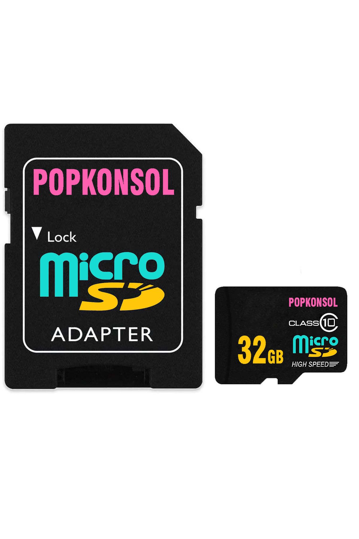POPKONSOL 32 GB Mikro SD Hafıza Kartı Class 10 Yüksek Hızlı High Speed