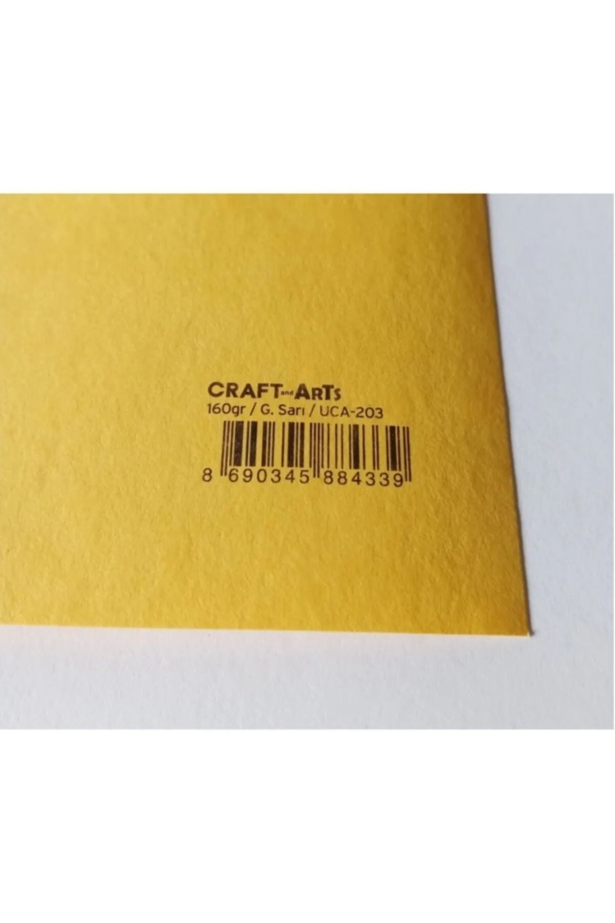 Craft and Arts Kırtasiye ve Oyuncak Dünyası Craft and Arts Fon Kartonu 160 gr 50*70cm Güneş Sarısı