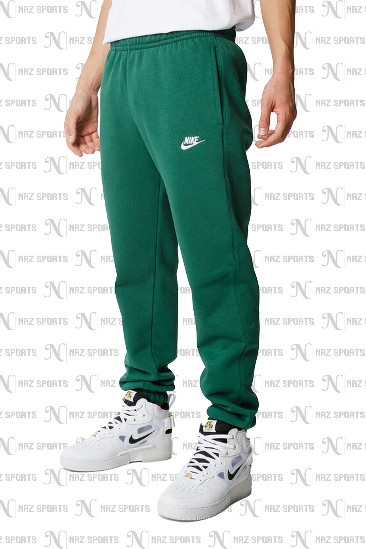 Nike Sportswear Clup Polarlı Kumaş Standart Kesim Yeşil Erkek Spor Eşofman Altı