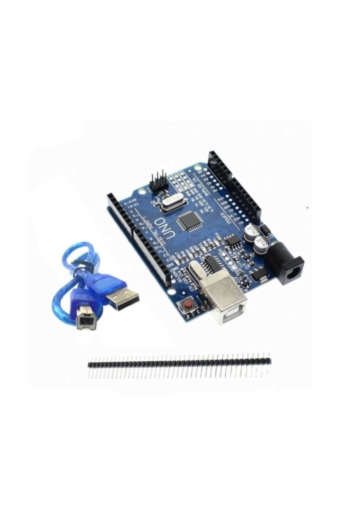 elektromix Arduino Uno R3 Klon (smd) + 40 Pin Header + Usb Kablo Rk2a-7b