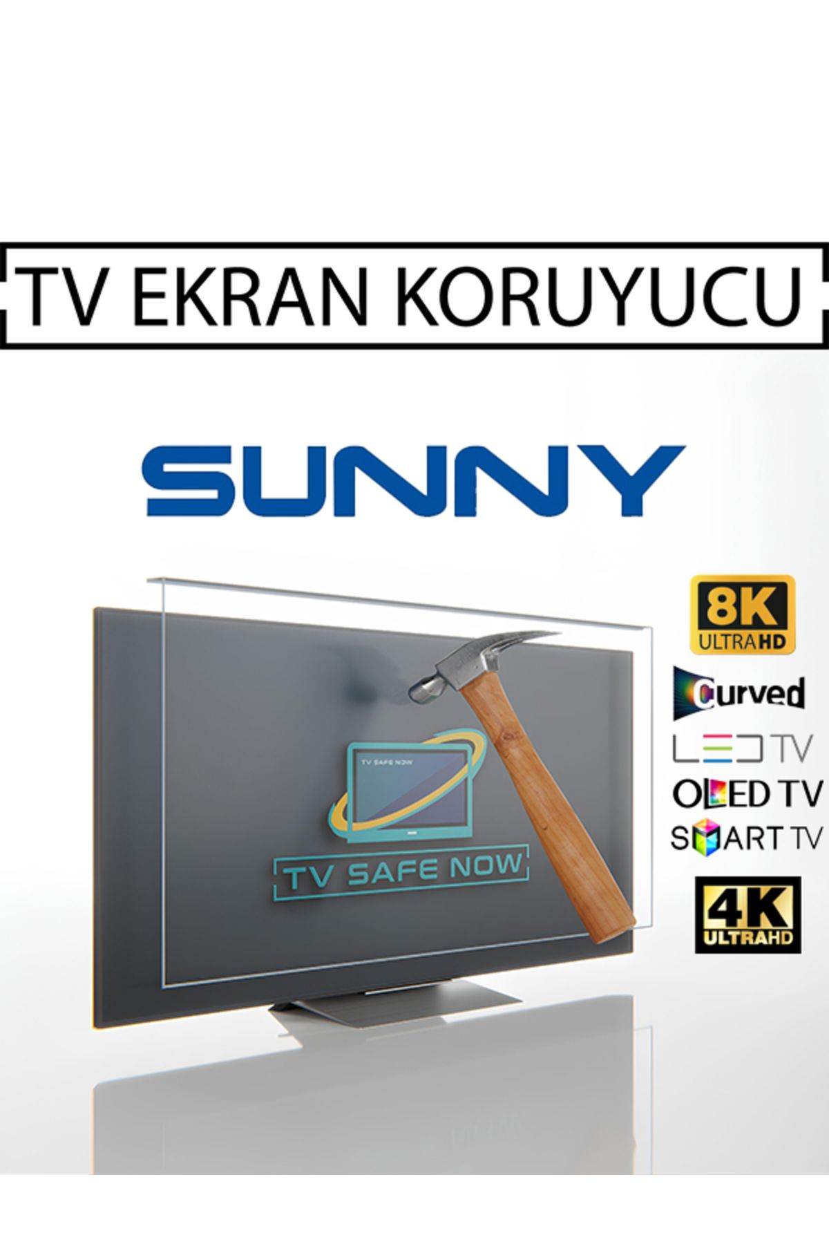 TVSAFENOW Sunny 55'' Inç 140 Ekran Televizyonlar Için Uyumlu Tv Ekran Koruyucu