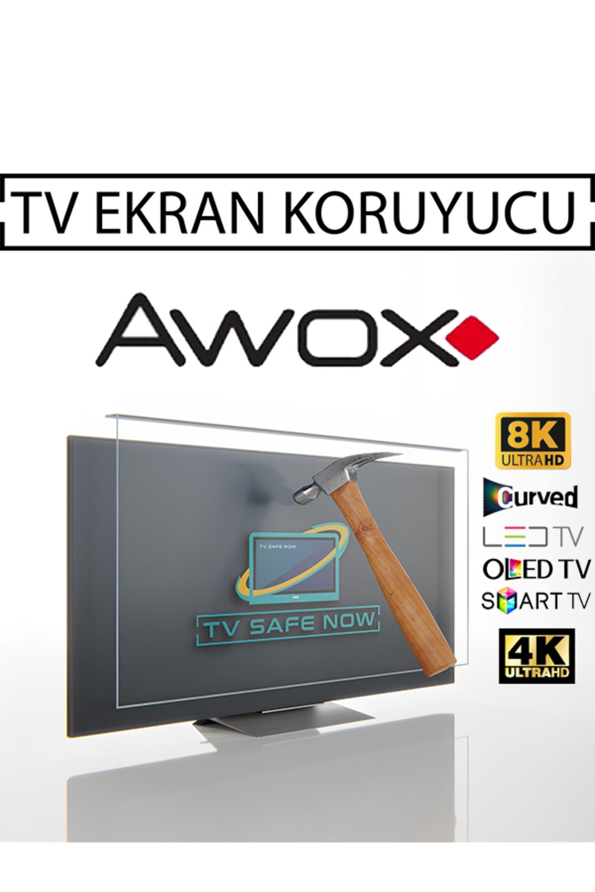 TVSAFENOW Awox 88'' Inç 223 Ekran Televizyonlar Için Uyumlu Tv Ekran Koruyucu