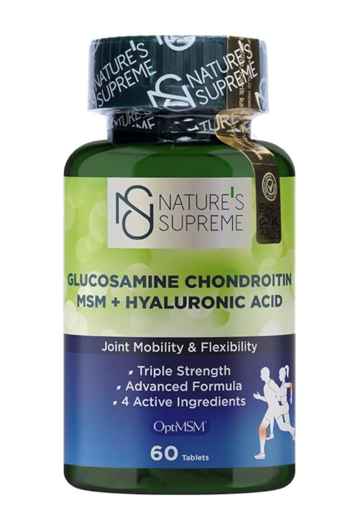 Natures Supreme Glucosamine Chondroitin MSM + Hyaluronic Acid 60 Tablet