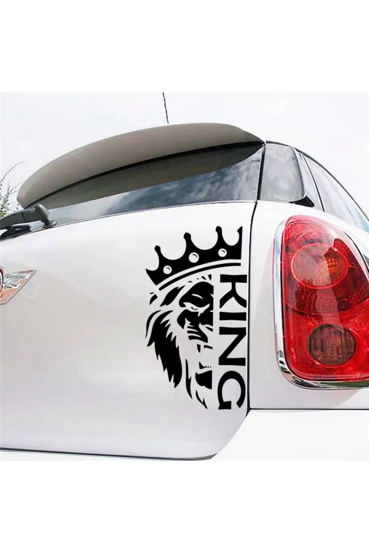 BENİMSER REKLAM King Araba, Motorsiklet, Kask, Laptop, Cam, Duvar Sticker 25x14 cm