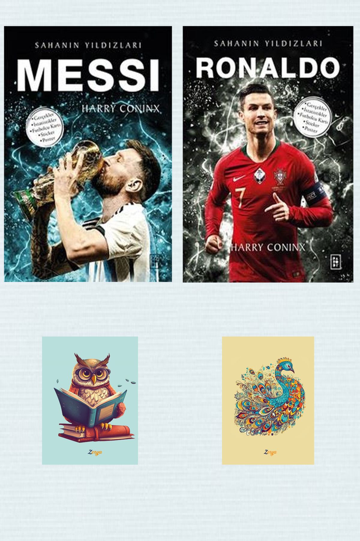 Parodi Yayınları Ronaldo - Messi - Sahanın Yıldızları - Harry Coninx - Parodi Yayınları - Not Defterli Seti