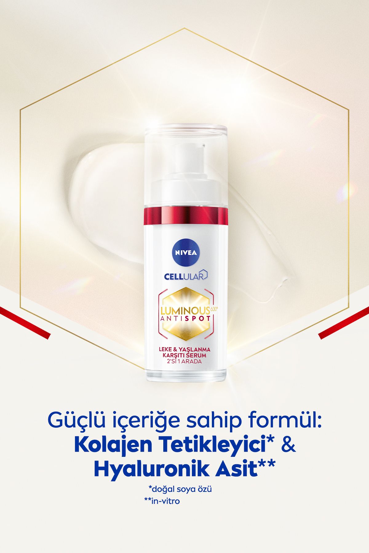 NIVEA Luminous630 Leke Ve Yaşlanma Karşıtı Serum 30 Ml, Asit Ve Kolajen Tetikleyici-Naturals Beauty--