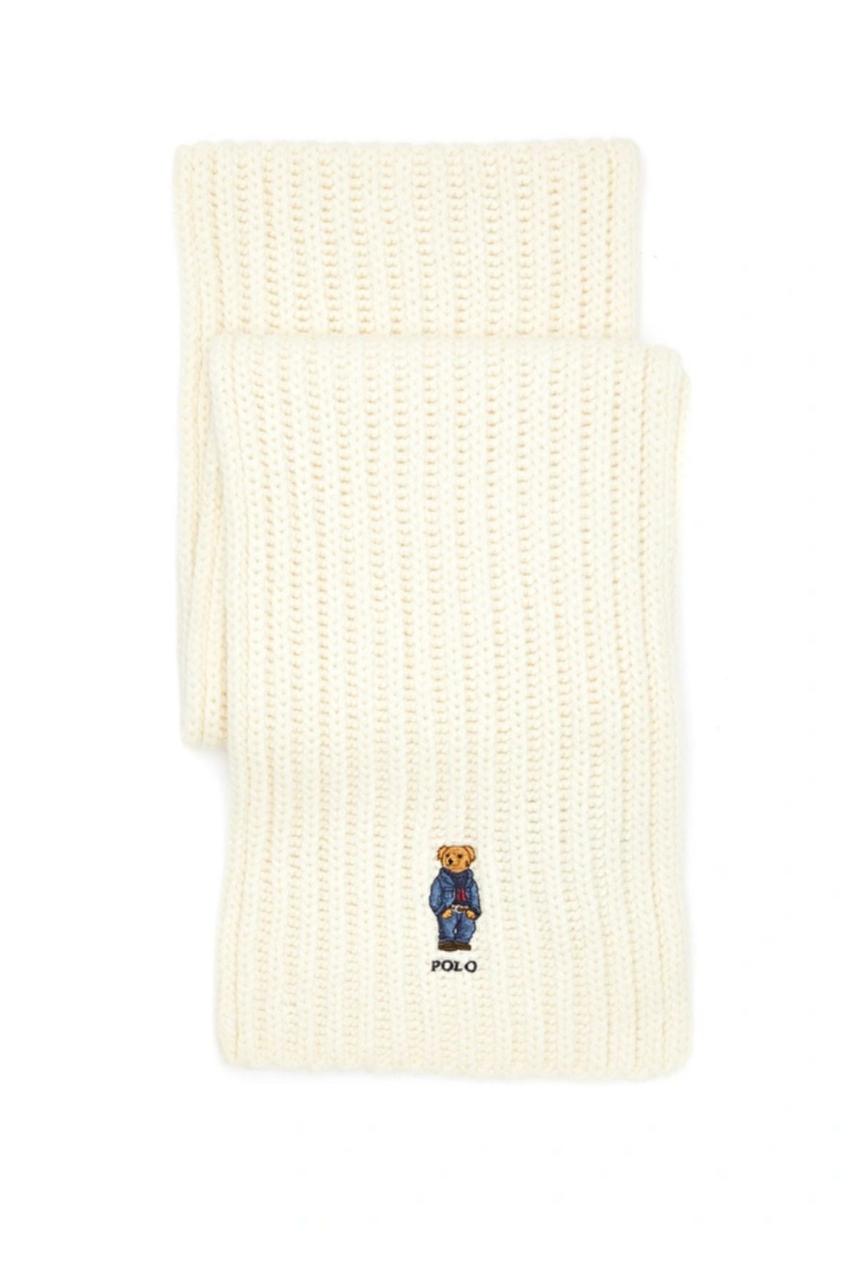 Ralph Lauren Polo Bear Rib-Knit Scarf  Atkı
