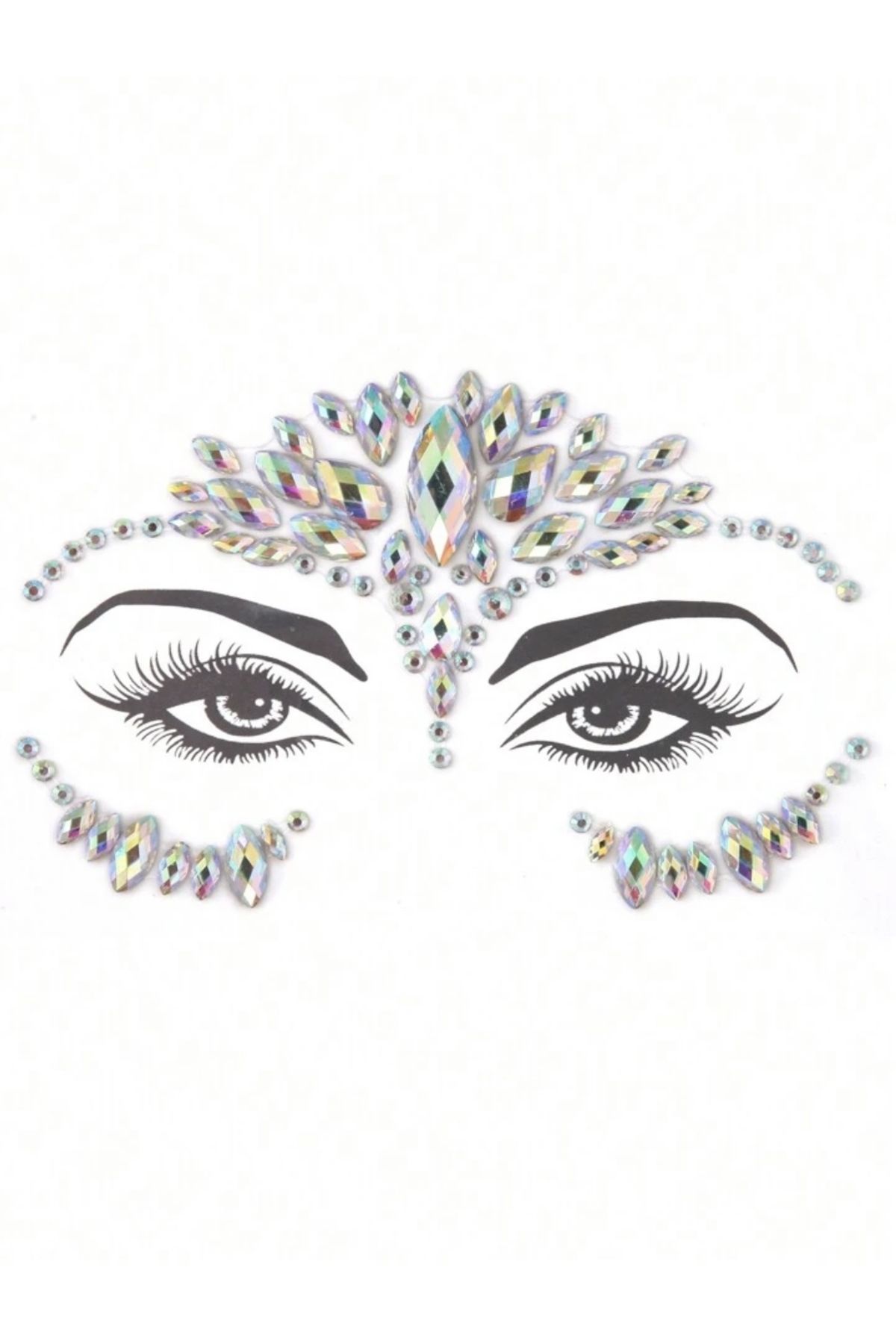 The Beauty Band Holografik Yansımalı Işıltılı Kristal Yüz Taşı Face Gems Face Stickers Face Jewels