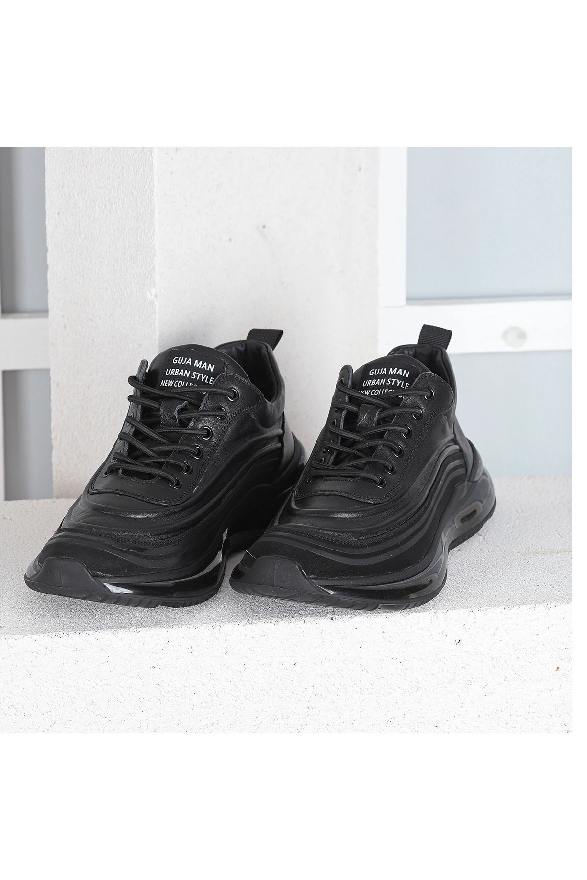 Guja Erkek Hakiki Deri Bağcıklı Sport Sneaker Ayakkabı