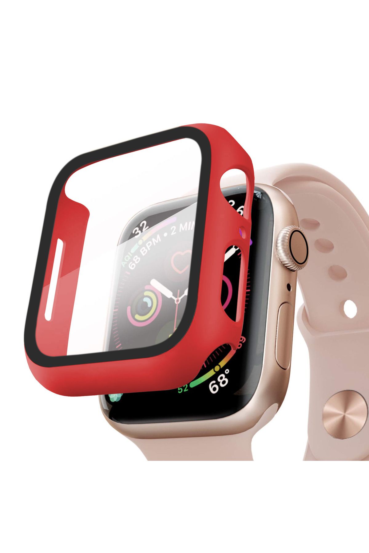 Microsonic Apple Watch Ultra 2 Kılıf Matte Premium Slim WatchBand Kırmızı