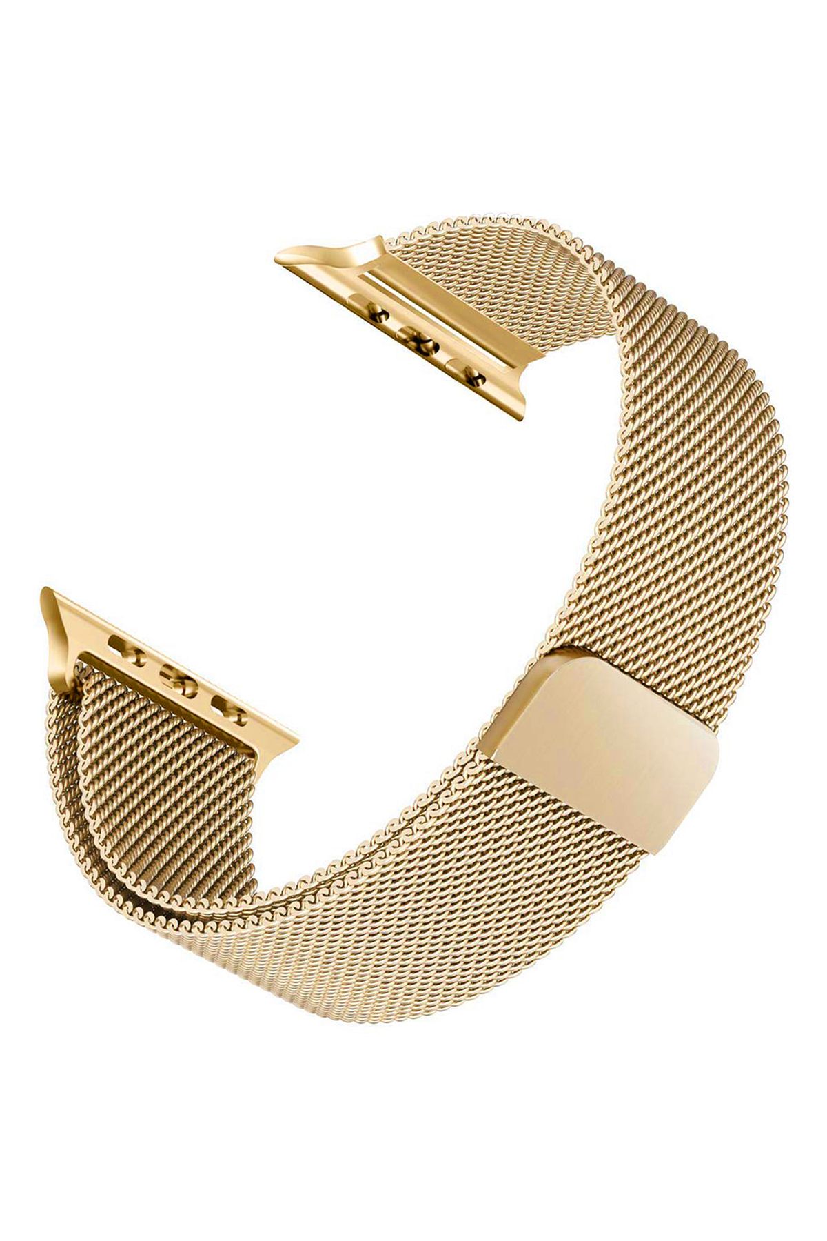 Microsonic Apple Watch Series 9 45mm Milanese Loop Kordon Gold