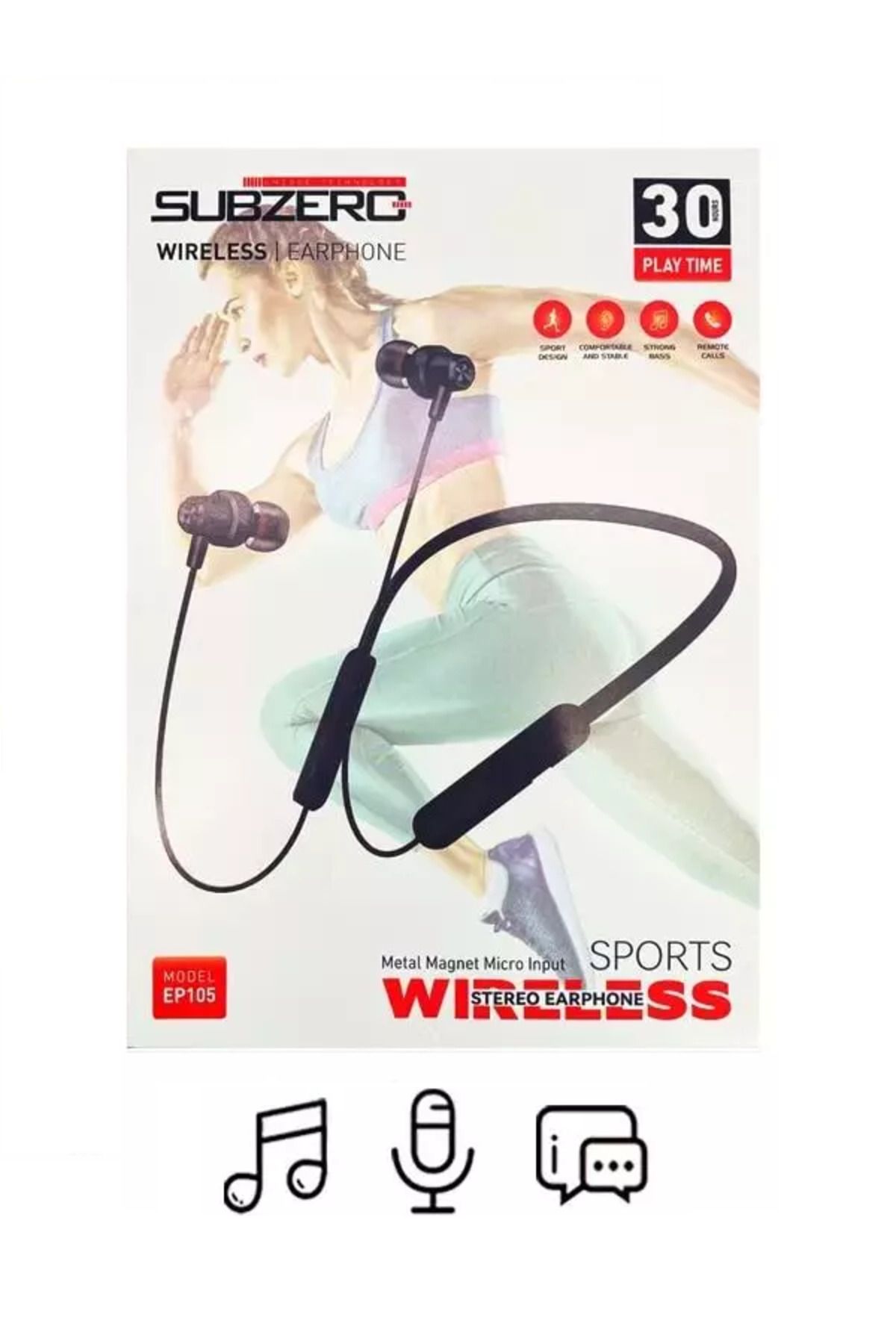 Subzero Ep98 Kablosuz Sporcu Kulaklık 30 Saat Bluetooth 5.0 Boyun Askılı Mıknatıslı Kulaklık