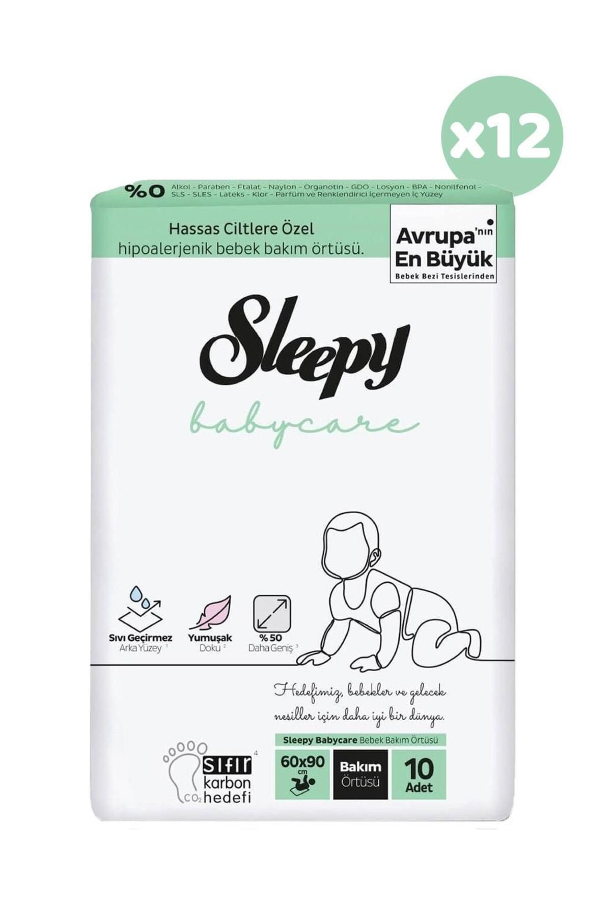 Sleepy Babycare Bebek Bakım Örtüsü 10 Adet x 12