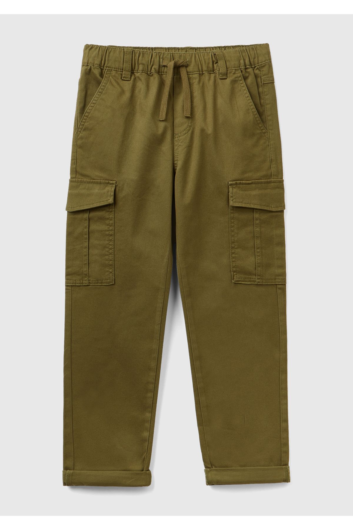 United Colors of Benetton Erkek Çocuk Haki Yanlarında Cep Detaylı Pantolon