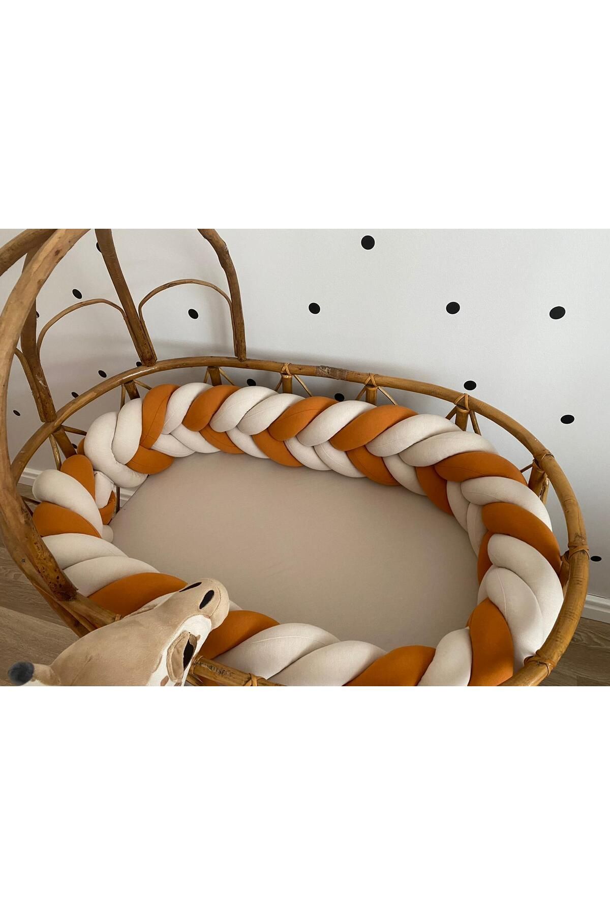 düğüm yastık 400 cm Balık Sırtı model - (( Tarçın&Bej ))