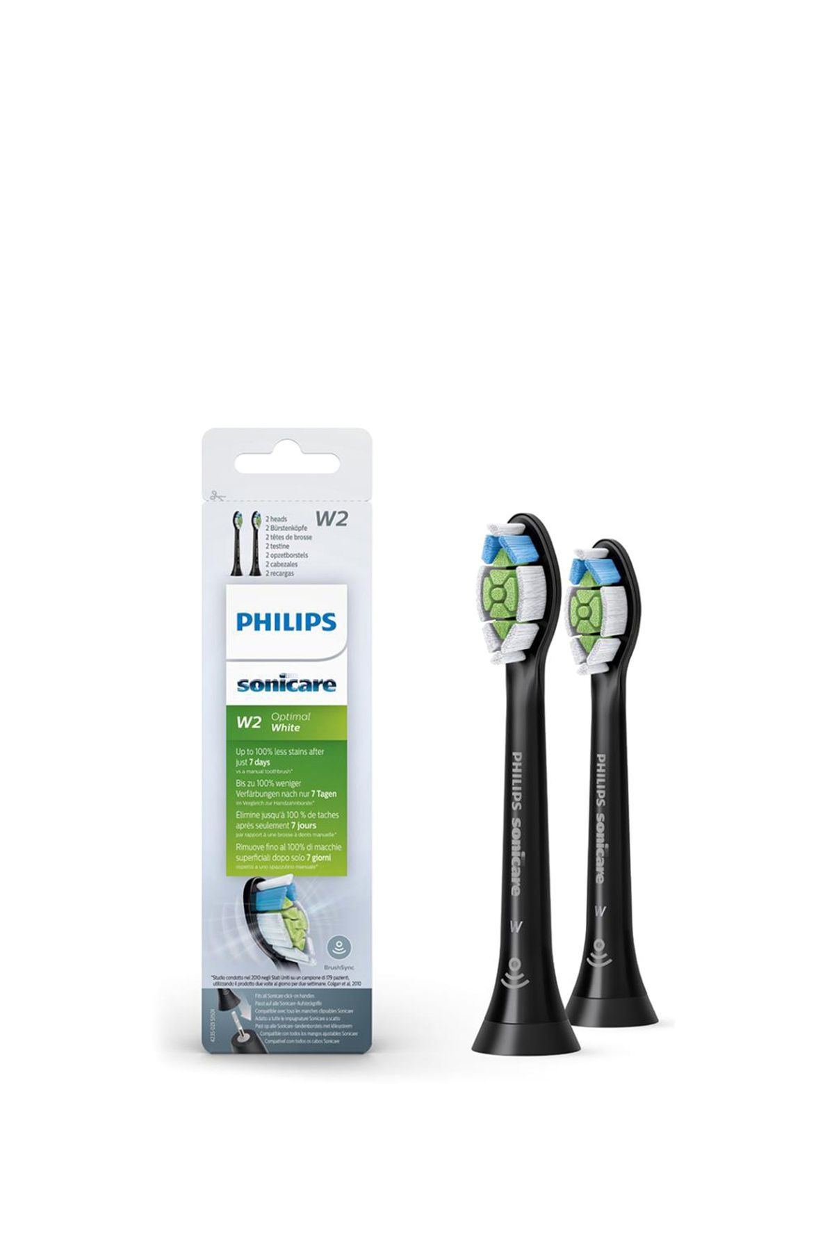 Philips Sonicare HX6062/13 Optimal White Sonic 2'li Siyah Şarjlı Diş Fırçası Yedek Başlıkları
