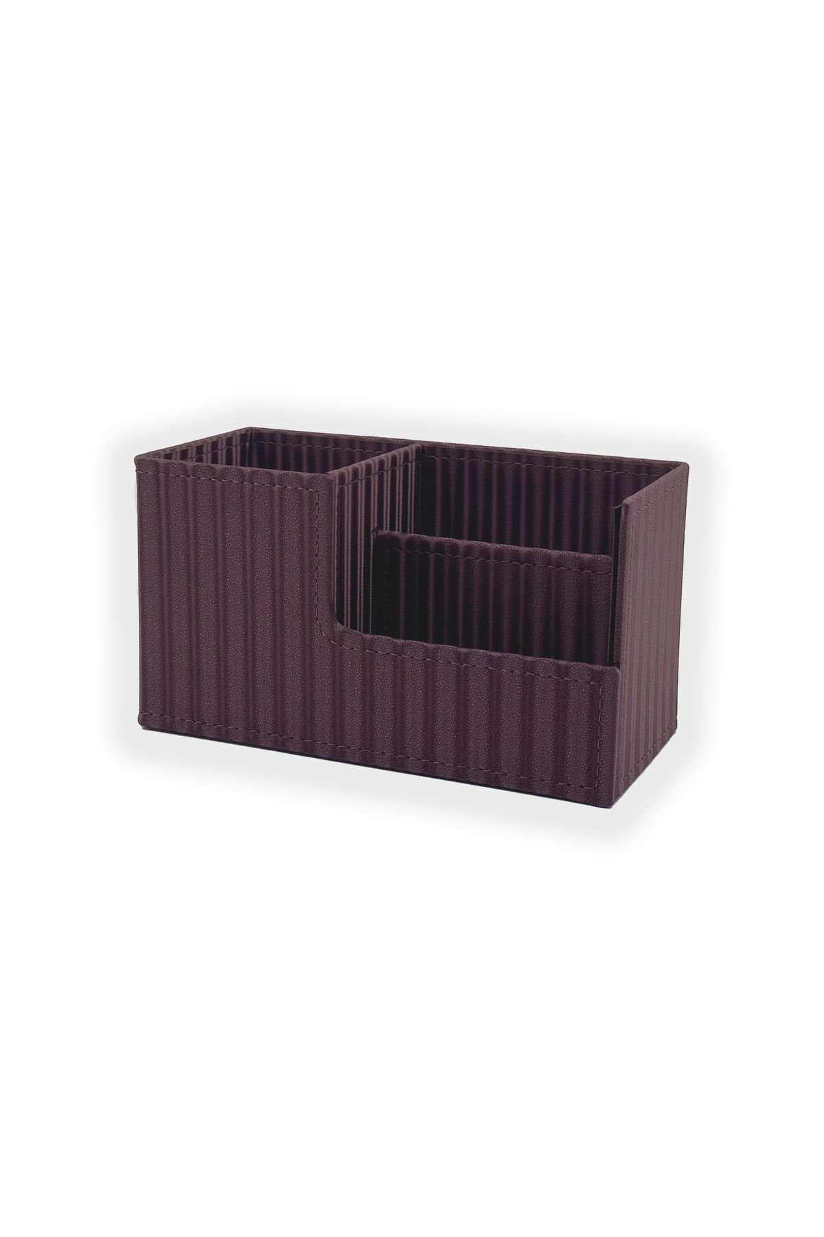 inn design Deri Organizer Kalemlik Cosmos Bordo 20.5x12.5x10 cm