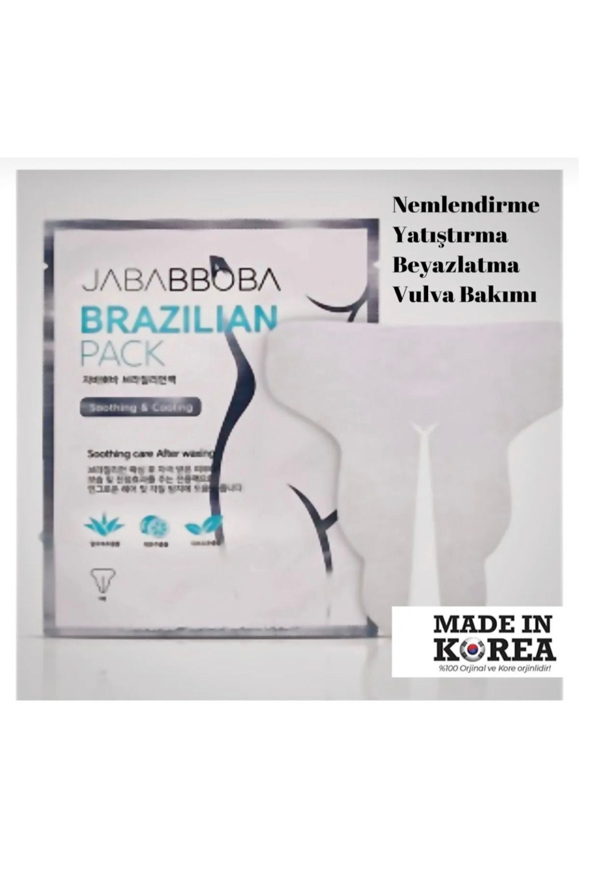 JEJUDO Jajabboba Y-zone Mask- 1 Adet Genital Bölge Beyazlatıcı, Nemlendirici, Yatıştırıcı Maske