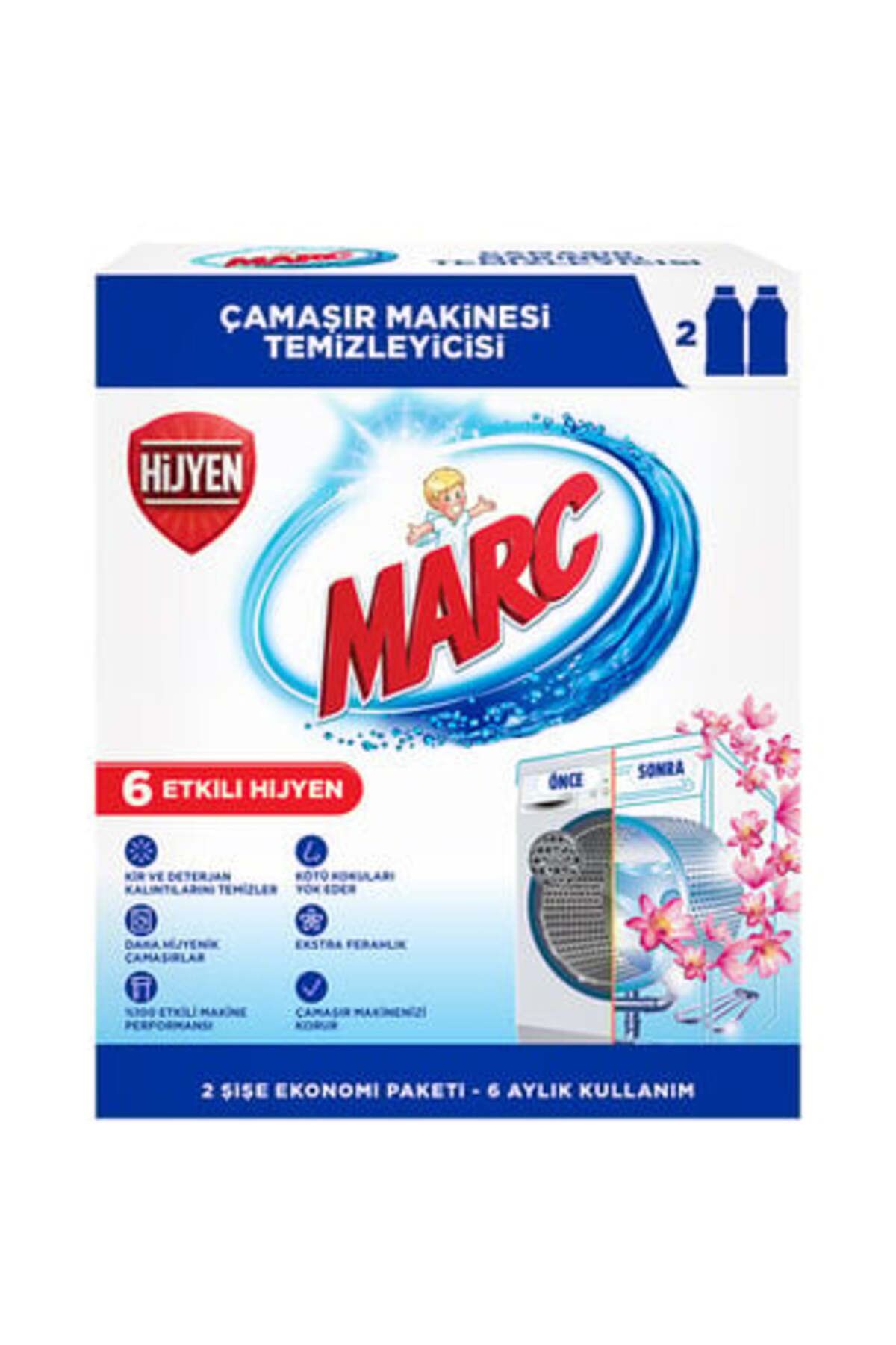 Marc Çamaşır Makinesi Temizleyicisi Floral 2X250 Ml ( 5 ADET )