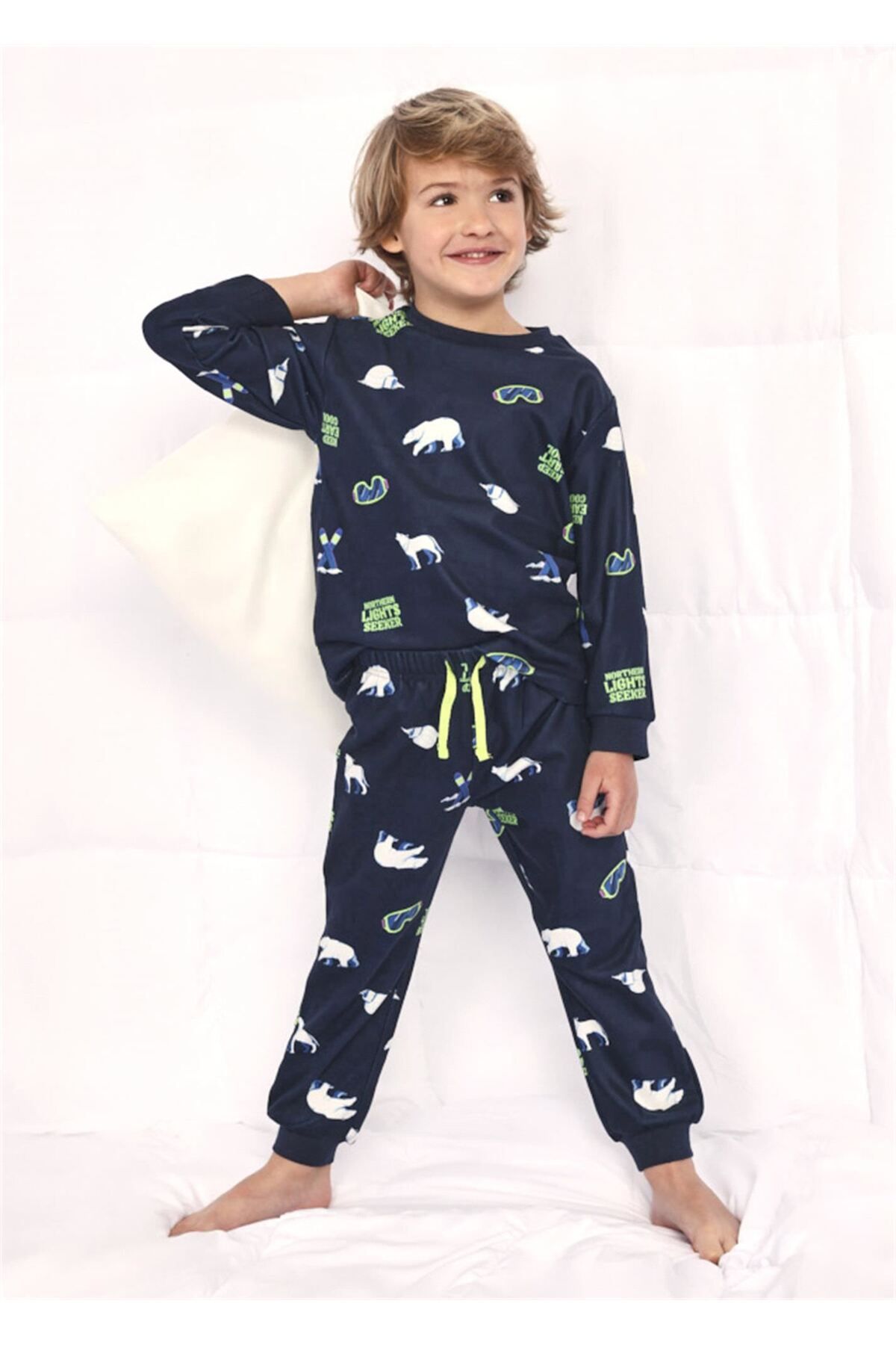 Mayoral Erkek Çocuk Polar Pijama Takımı Lacivert 4798