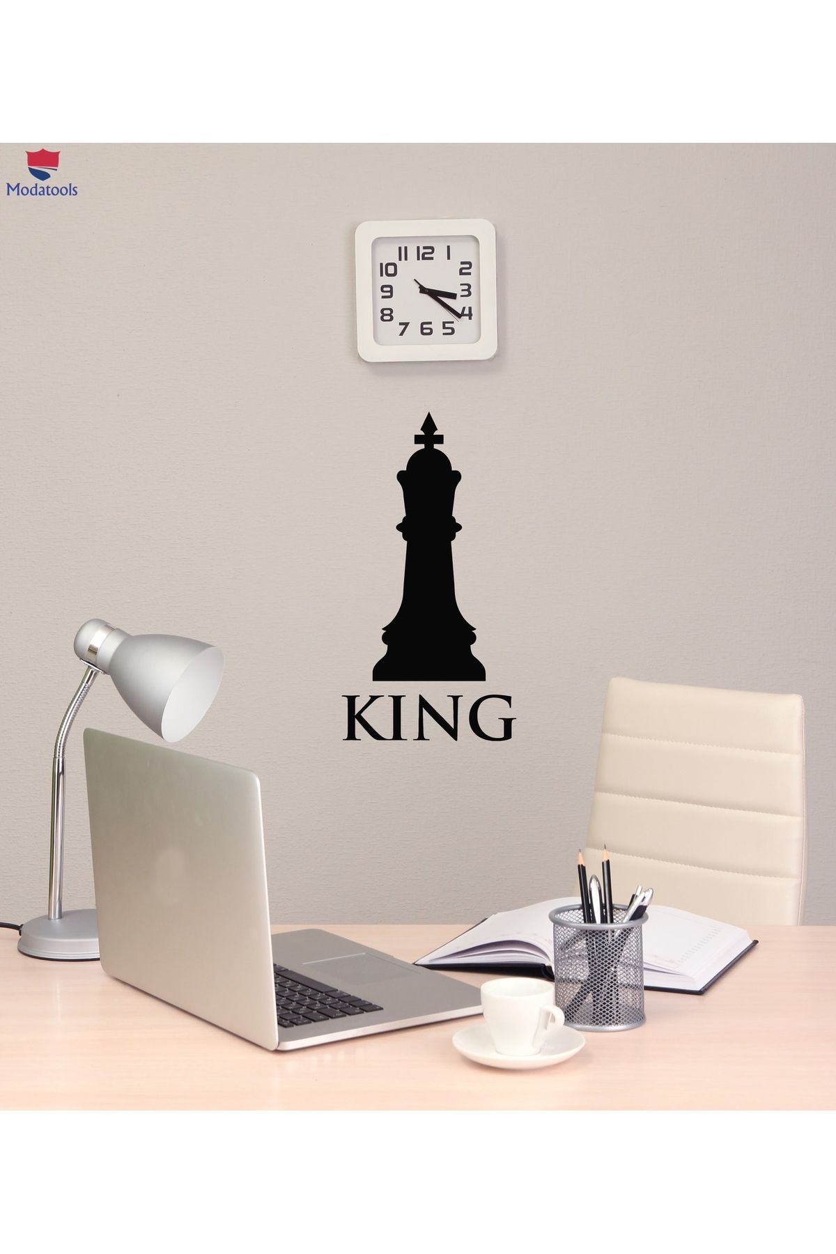 Modatools Oyun Alanı Duvar Sticker Satranç Kulübü Entelektüel Oyun Odası Satranç Kralı Çıkartmaları