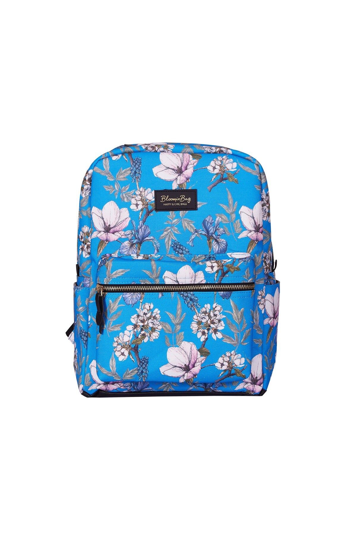 BloominBag Blue Cherry Blossom Sırt Laptop / Macbook Çantası